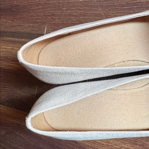 J. Crew Factory Cream Espadrille Shoes Size 8 - Picture 4 of 10